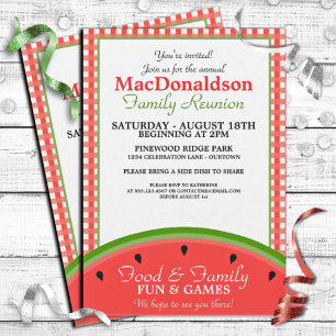 Watermelon Picnic Family Wiedersehen Einladungen