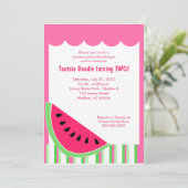 Watermelon Picnic Summer Birthday Party 12x18 Einladung (Stehend Vorderseite)