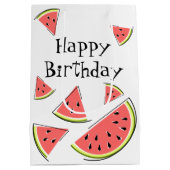 Watermelon Pieces Birthday Mittlere Geschenktüte (Rückseite)