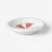 Watermelon Pieces Happy Birthday Pappteller (Gewinkelt)