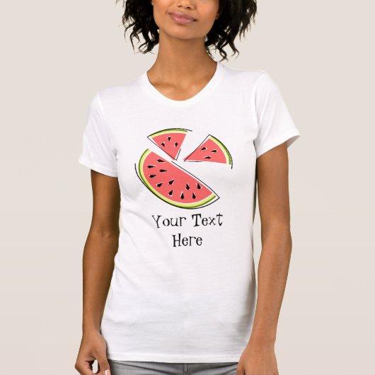 Watermelon Pieces 'Text' Ladys T - Shirt (Vorderseite)
