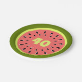 Watermelon Pink 40-Age-Papier-Teller Pappteller (Schrägansicht)