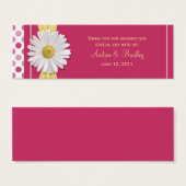 Watermelon Pink Daisy Mini Gastgeschenk Hochzeit T (Vorne & Hinten)