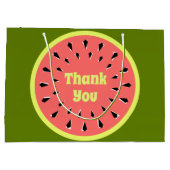 Watermelon Pink Danke Große Geschenktüte (Rückseite)