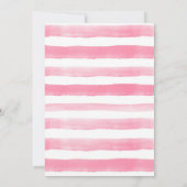 Watermelon Pink Girl Babydusche Einladung (Rückseite)