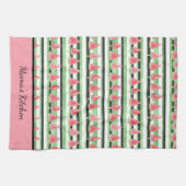 Watermelon Pink Green Black personalisieren Geschirrtuch (Horizontal)