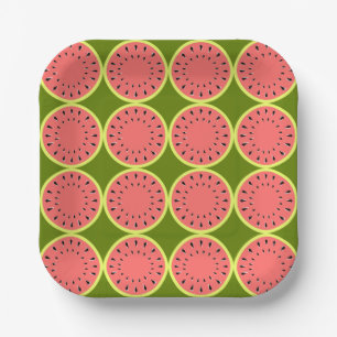 Watermelon Pink Mehrquadrat Teller