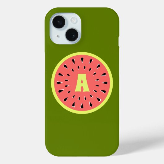 Watermelon Pink "Monogram" Case-Mate iPhone Hülle (Rückseite)
