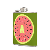 Watermelon Pink Monogram Flachmann (Links)