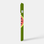 Watermelon Pink "Monogram" iPhone 15 Hülle (Linke Seite)