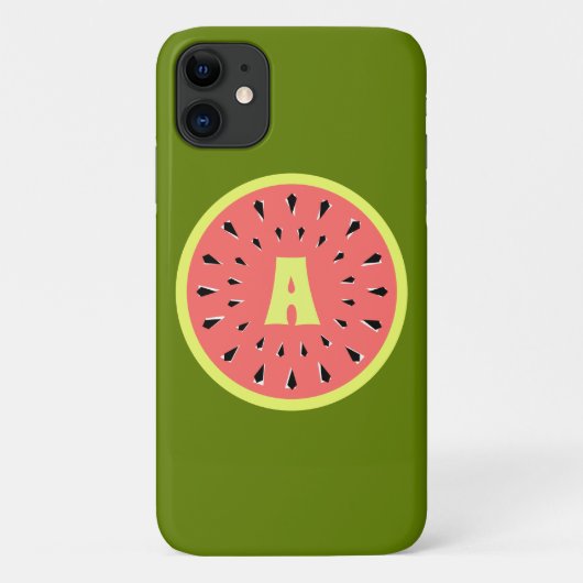 Watermelon Pink "Monogram" iPhone Gehäuse Case-Mate iPhone Hülle (Rückseite)