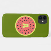 Watermelon Pink "Monogram" iPhone Gehäuse Case-Mate iPhone Hülle (Rückseite (Horizontal))