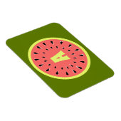 Watermelon Pink Monogram Magnet (Rechte Seite)