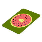Watermelon Pink Monogram Magnet (Linke Seite)