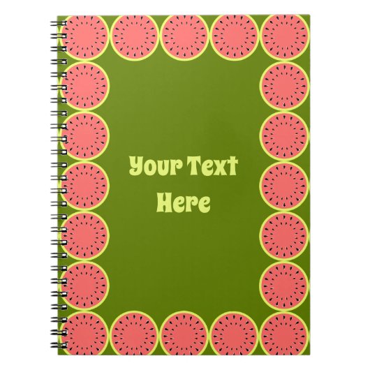 Watermelon Pink Multi Text Center Notizblock (Vorderseite)