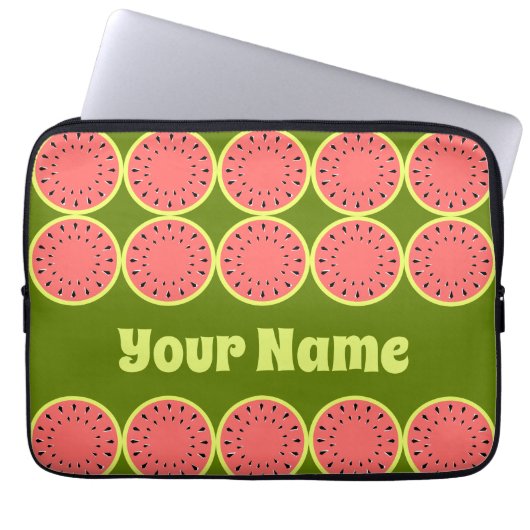 Watermelon Pink Multiname Notebook-Hülle Laptopschutzhülle (Vorderseite)