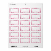 Watermelon Pink Polka Dot Blank Address Labels Adressaufkleber (Vorne)