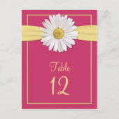 Watermelon Pink Shasta daisy Table Cards Postkarte (Vorderseite)