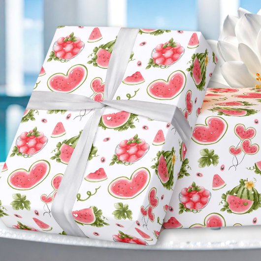 Watermelon Pink Summer Birthday Party Geschenkpapier