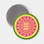 Watermelon Pink Text Magnet (Vorderseite/Rückseite)