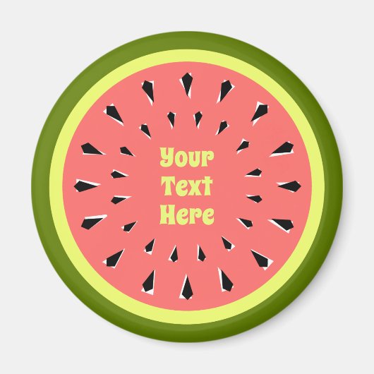 Watermelon Pink Text Magnet (Vorne)