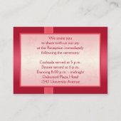 Watermelon Pink und Elfenbeinflorale Umschließungs Begleitkarte (Rückseite)