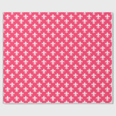 Watermelon Pink White Lilie Pattern Geschenkpapier (Flach)