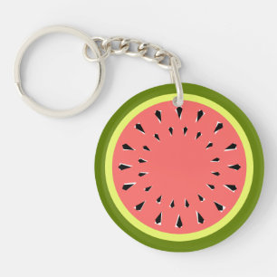 Watermelon Pink zweiseitig Schlüsselanhänger