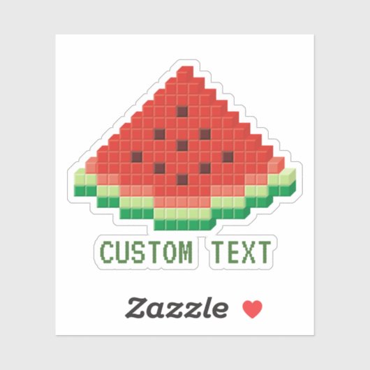 Watermelon Pixel Art Aufkleber (Blatt)