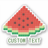 Watermelon Pixel Art Aufkleber (Vorderseite)