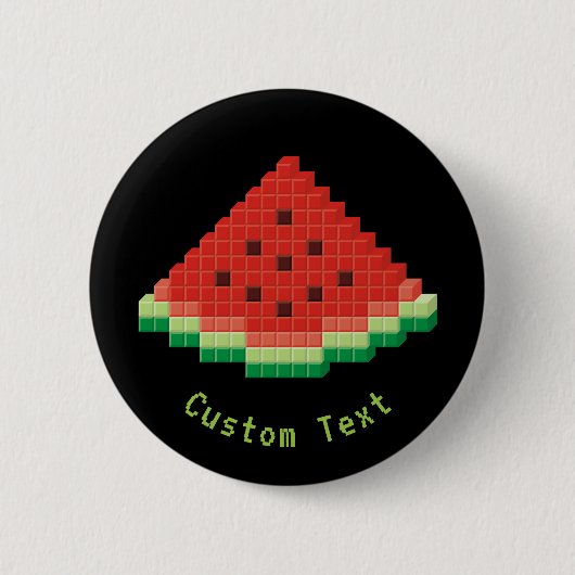 Watermelon Pixel Art Button (Vorderseite)