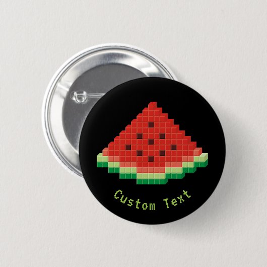 Watermelon Pixel Art Button (Vorne & Hinten)