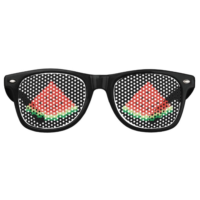 Watermelon Pixel Art Partybrille (Vorderseite)