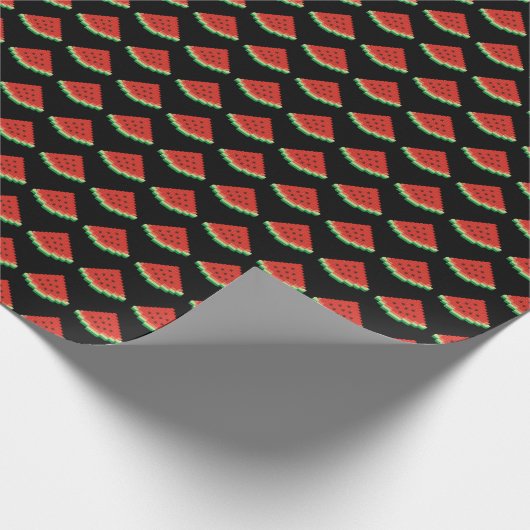 Watermelon Pixel Art Pattern Geschenkpapier (Ecke)