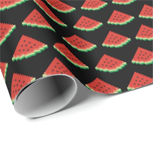 Watermelon Pixel Art Pattern Geschenkpapier (Rolleneckpunkt)