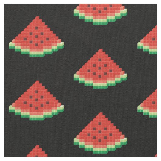 Watermelon Pixel Art Pattern Stoff (Nahaufnahme)