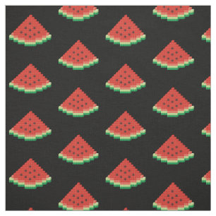 Watermelon Pixel Art Pattern Stoff