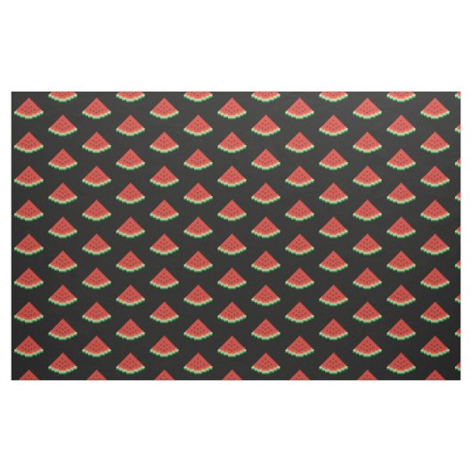 Watermelon Pixel Art Pattern Stoff (Fat Quarter (45,7 x 55,9 cm))
