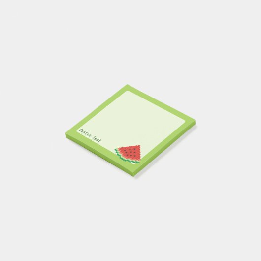 Watermelon Pixel Art Post-it Klebezettel (angewinkelt)