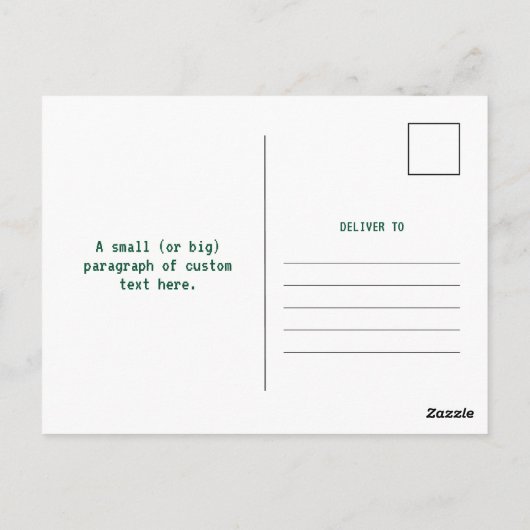 Watermelon Pixel Art Postkarte (Rückseite)