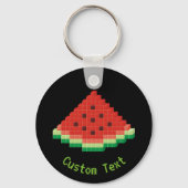 Watermelon Pixel Art Schlüsselanhänger (Vorderseite)