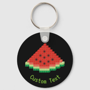 Watermelon Pixel Art Schlüsselanhänger