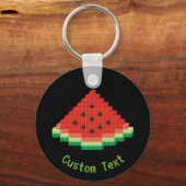 Watermelon Pixel Art Schlüsselanhänger (Vorderseite)
