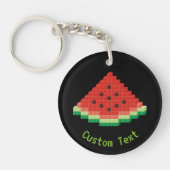 Watermelon Pixel Art Schlüsselanhänger (Vorderseite)
