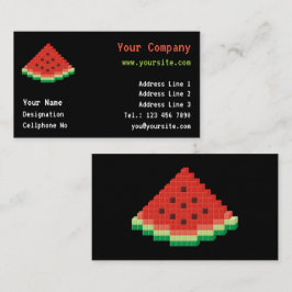 Watermelon Pixel Art Visitenkarte