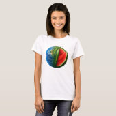Watermelon Planet Erde T-Shirt (Vorne ganz)