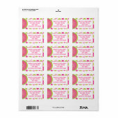 Watermelon Polka Dot Address Labels Adressaufkleber (Vorne)