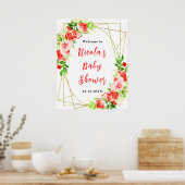 Watermelon Pomegranate Baby Shower Welcome Poster (Küche)