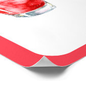 Watermelon Pool Party Drinks Poster Begrüßungszeic (Ecke)