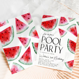 Watermelon Pool Party Geburtstag Einladung